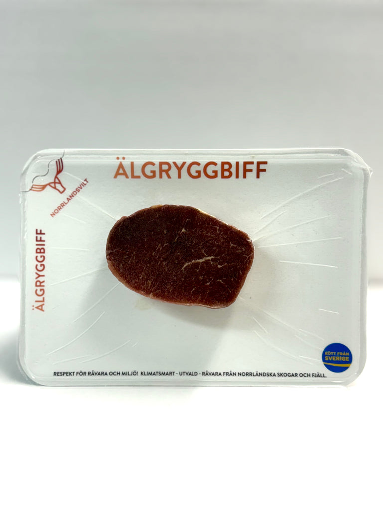 Elk sirloin steak (ryggbiff) from Norrlandsvilt (Sold Frozen)
