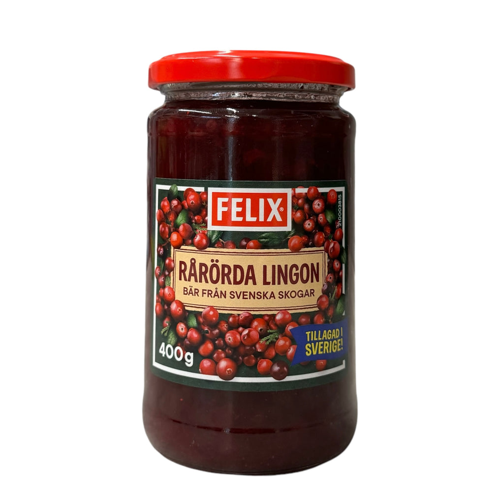 Felix Rawstirred Lingonberries 400g.