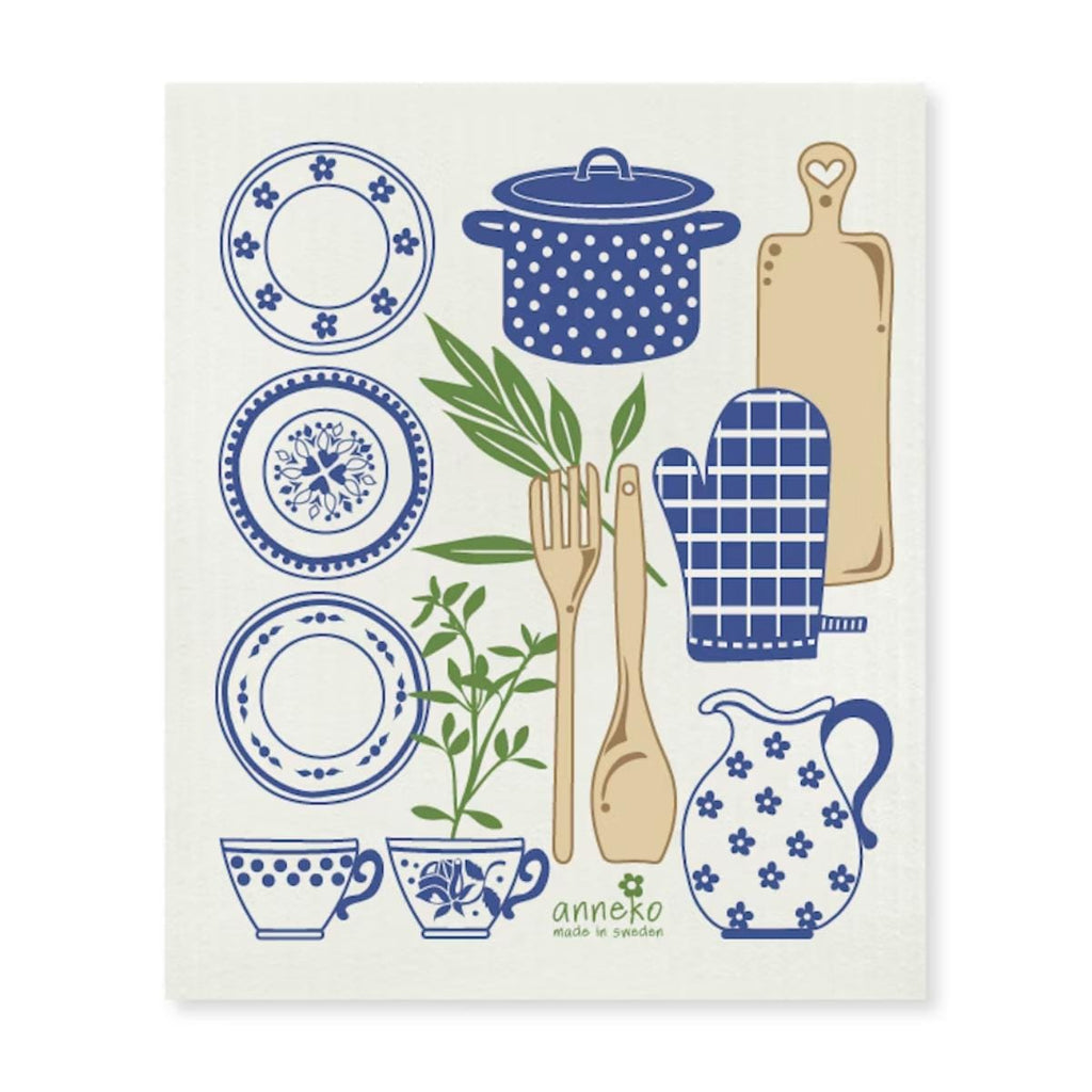 Dish Cloth Blue Kitchen