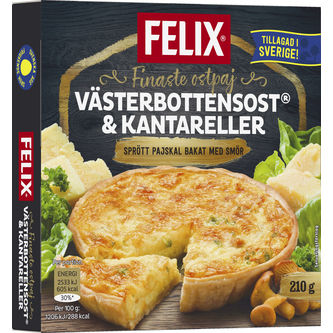 Cheese Pie Västerbottensost & Chanterelles (Sold Frozen)