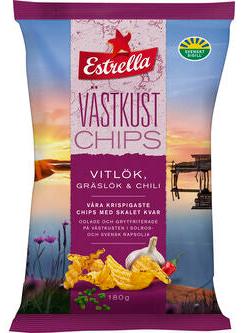 Estrella Västkust Chips Garlic, Chives & Chili